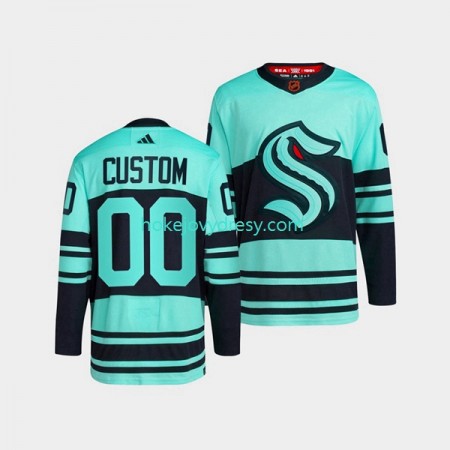 Pánské Hokejový Dres Seattle Kraken Personalizované Adidas 2022-2023 Reverse Retro Modrý Authentic